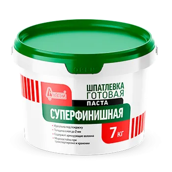 Шпатлевка готовая "Суперфинишная" паста 7 кг Шпатлевка готовая "Суперфинишная" паста 7 кг недорого с доставкой