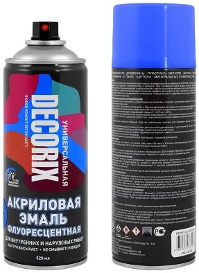 Decorix эмаль универсальная акриловая флуоресцентная Decorix эмаль универсальная акриловая флуоресцентная