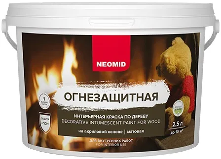 Неомид Огнезащитная интерьерная краска по дереву Неомид Огнезащитная интерьерная краска по дереву недорого с доставкой