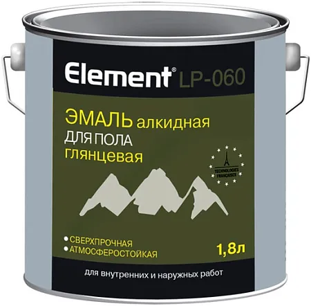 Alpa Element LP-060 эмаль алкидная для пола глянцевая сверхпрочная износостойкая Alpa Element LP-060 эмаль алкидная для пола глянцевая сверхпрочная износостойкая