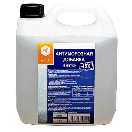 APIS Антиморозная добавка в бетон с пластифицирующими свойствами APIS Антиморозная добавка в бетон с пластифицирующими свойствами