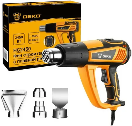 Deko HG2450 фен строительный с плавной регулировкой Deko HG2450 фен строительный с плавной регулировкой недорого с доставкой