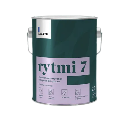 TALATU rytmi 7 влагостойкая матовая краска База С TALATU rytmi 7 влагостойкая матовая краска База С