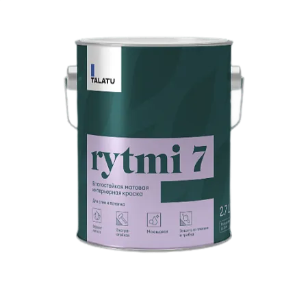 TALATU rytmi 7 влагостойкая матовая краска База С TALATU rytmi 7 влагостойкая матовая краска База С