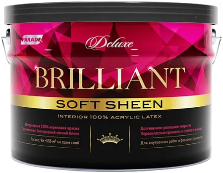 Parade Deluxe Brilliant Soft Sheen интерьерная латексная краска полуматовая Parade Deluxe Brilliant Soft Sheen интерьерная латексная краска полуматовая