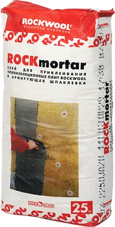 Rockwool Rockmortar клей для приклеивания теплоизоляционных плит Rockwool Rockmortar клей для приклеивания теплоизоляционных плит недорого с доставкой