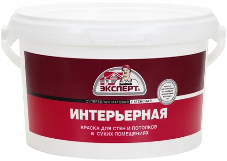 Эксперт Интерьерная супербелая водоэмульсионная латексная краска Эксперт Интерьерная супербелая водоэмульсионная латексная краска