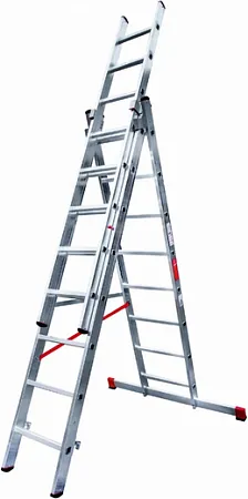 Бибер лестница универсальная трехсекционная Бибер лестница универсальная трехсекционная