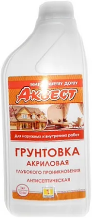 Аквест Standart A 1 акриловый антисептический грунт глубокого проникновения Аквест Standart A 1 акриловый антисептический грунт глубокого проникновения